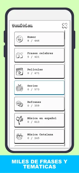 Miles de frases y temáticas